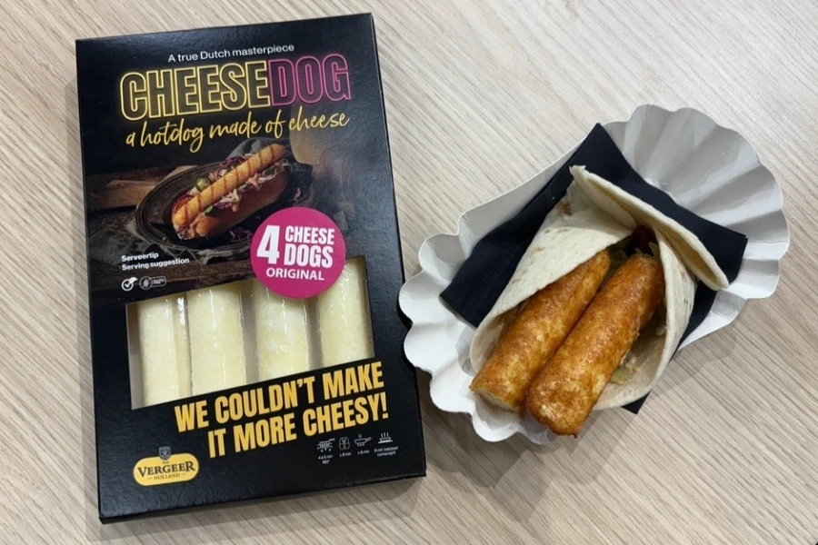 Cheese dog - a hotdog made of cheese